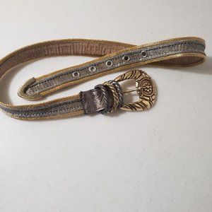 "Streets Ahead" Mesh Gold Tone & Silver Tone Belt Made In Italy - Size Small 33"